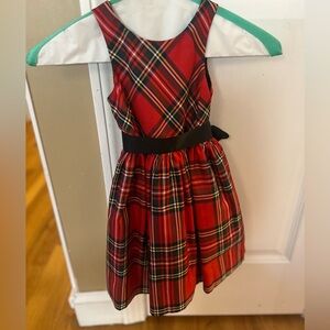 Toddler girls red plaid christmas dress